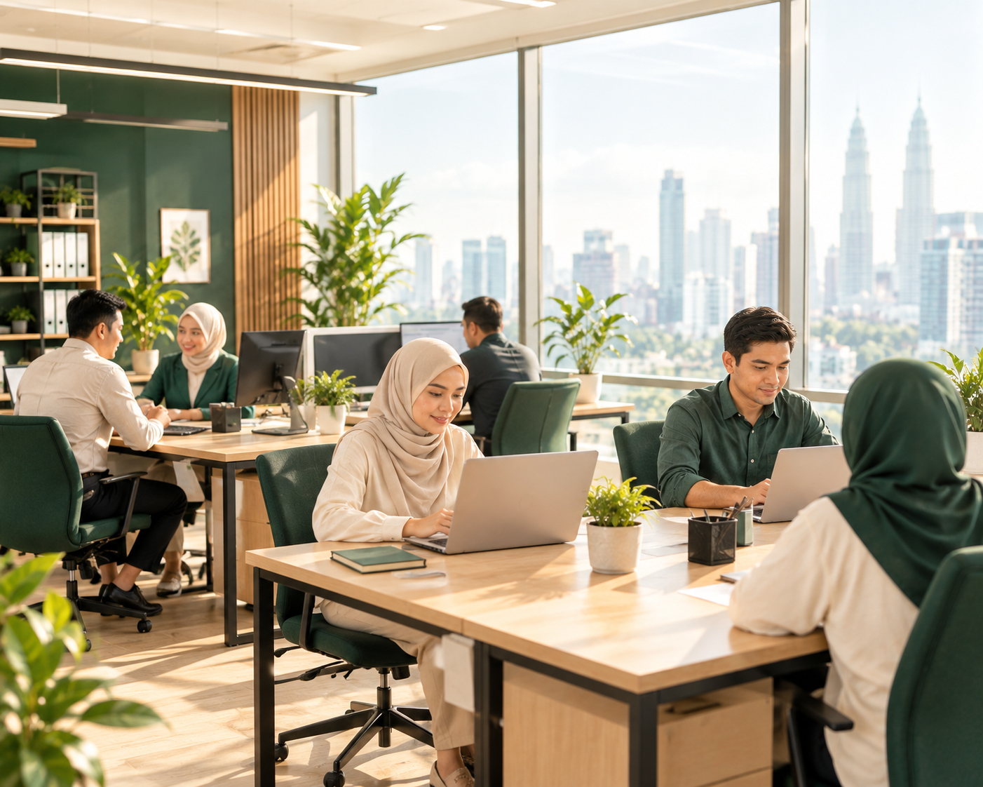 Bright, modern office of the firm